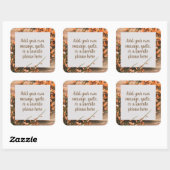 Beau texte personnalisé Autocollants rustiques (Feuille)