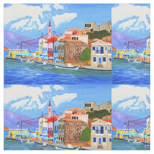 Beau tissu de coton grec (Fermer)