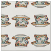 Beau tissu de Teacups Vintages (Fermer)