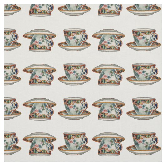 Beau tissu de Teacups Vintages (Échantillon)