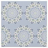 Beau tissu mandala bleu et jaune (Détail)