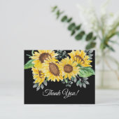 beau tournesol, carte de remerciements (Debout devant)