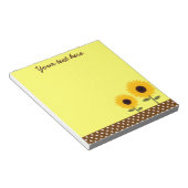 Beau Tournesol Jaune et Brown Bloc-notes (Incliné)