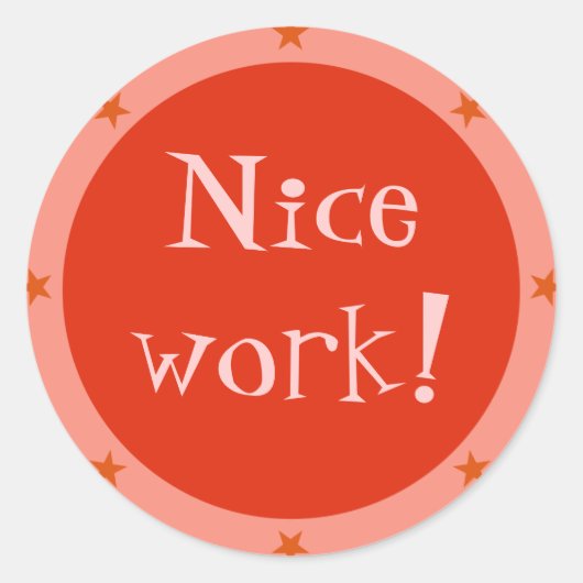 Beau travail - Série de Stickers Enseignant (Devant)