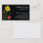 Beau tulipe et carte de visite de fleur de jonquil (Devant / Derrière)