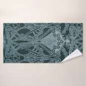 Beau, turquoise argent, motif de nouveau d'art, (Serviette de bain)