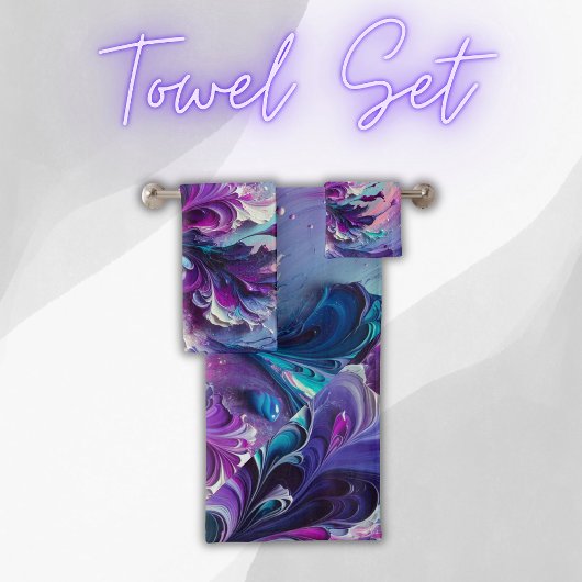 Beau Turquoise et rose Motif Abstrait |