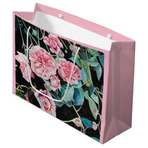 Beau vieux sac rose de cadeau de roses