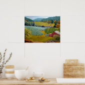 Beau vignoble sur Augusta Missouri Poster de ferme (Cuisine)