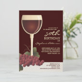 Beau vin et cinquantième invitation d'anniversaire (Debout devant)