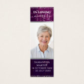 Beau violet brillant Signet funéraire commémoratif (Devant)