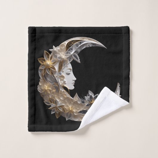 Beau visage dans la lune (Gant de toilette)