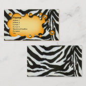 Beau zèbre personnalisable de carte de visite (Devant / Derrière)