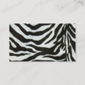 Beau zèbre personnalisable de carte de visite (Dos)