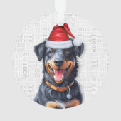 Beauceron avec le nom du chien et la photo Noël (dos)