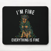 Beauceron Christmas I'm Fine Everything Is Fine  Muismat (Voorkant)