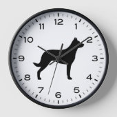 Beauceron Hondenras Silhouette Clock (Voorkant)