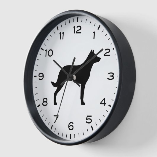 Beauceron Hondenras Silhouette Clock (Hoek)