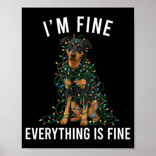Beauceron Kerstmis Ik Ben Prima Alles Is Prima Poster