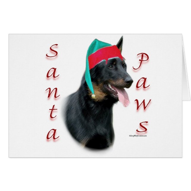 Beauceron Santa Paws (Voorkant Horizontaal)