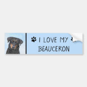 Beauceron-schildering - Kute Original Dog Art Bumpersticker (Voorkant)
