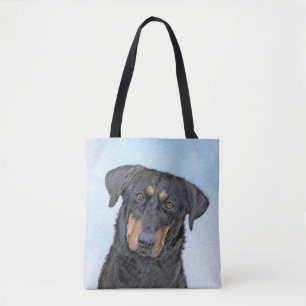 Beauceron-schildering - Kute Original Dog Art Draagtas