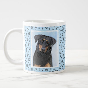 Beauceron-schildering - Kute Original Dog Art Extra Grote Beker