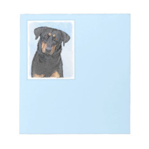 Beauceron-schildering - Kute Original Dog Art Notitieblok