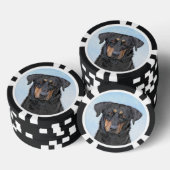 Beauceron-schildering - Kute Original Dog Art Poker Chips (Opstapeling)