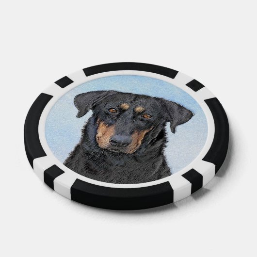 Beauceron-schildering - Kute Original Dog Art Poker Chips (Enkel)
