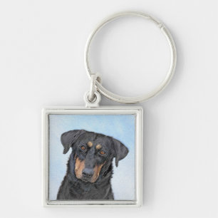 Beauceron-schildering - Kute Original Dog Art Sleutelhanger