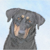 Beauceron-schildering - Kute Original Dog Art Sticker (Voorkant)