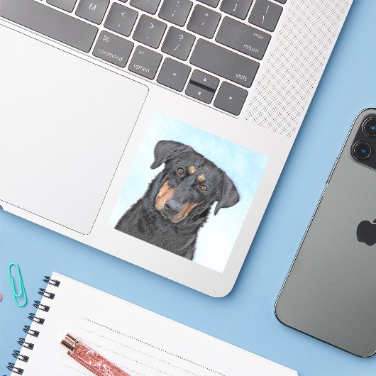 Beauceron-schildering - Kute Original Dog Art Sticker (Laptop met iPhone)