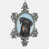 Beauceron-schildering - Kute Original Dog Art Tin Sneeuwvlok Ornament (Links)