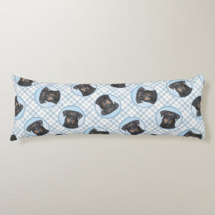 Beauceron Zwart en Tan Schilderen Sheepdog Dog Art Lichaamskussen