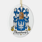 Beauchamp Family Crest Keramisch Ornament (Rechts)