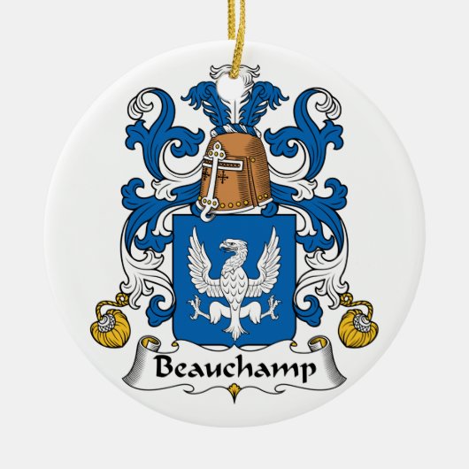 Beauchamp Family Crest Keramisch Ornament (Voorkant)