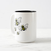 Beaucoup d'abeilles café Mug (Devant gauche)