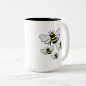 Beaucoup d'abeilles café Mug (Devant droit)