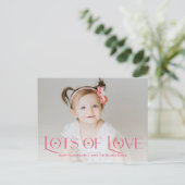 Beaucoup d'amour Modifier la couleur Carte postale (Debout devant)