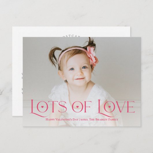 Beaucoup d'amour Modifier la couleur Carte postale (Devant / Derrière)