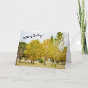Beaucoup d'arbres colorés Art carte d'anniversaire