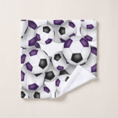 Beaucoup de balles de football esprit d'équipe vio (Gant de toilette)