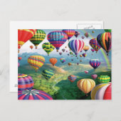Beaucoup De Ballons À Air Chaud Carte Postale (Devant / Derrière)