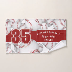 Beaucoup de baseballs personnalisable joueur et no