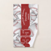 Beaucoup de baseballs personnalisable joueur et no (Serviette à main)