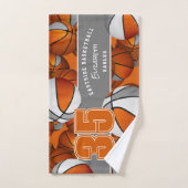 Beaucoup de basket-ball athlète nom d'équipe orang (Serviette à main)