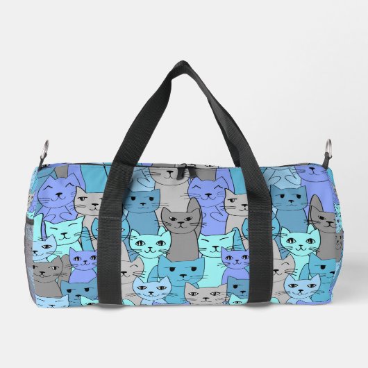 Beaucoup de Blue Cats Design Duffing Sac (Verso)