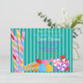 Beaucoup de bonbons verts colorés 16 Invitation (Debout devant)