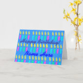 Beaucoup De Bougies Personnalisées Bonne Carte D'A (Fleur jaune)